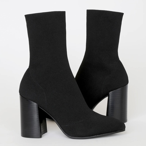 Steve Madden Trent Sock Booties Black - Size 8 - Picture 3 of 10